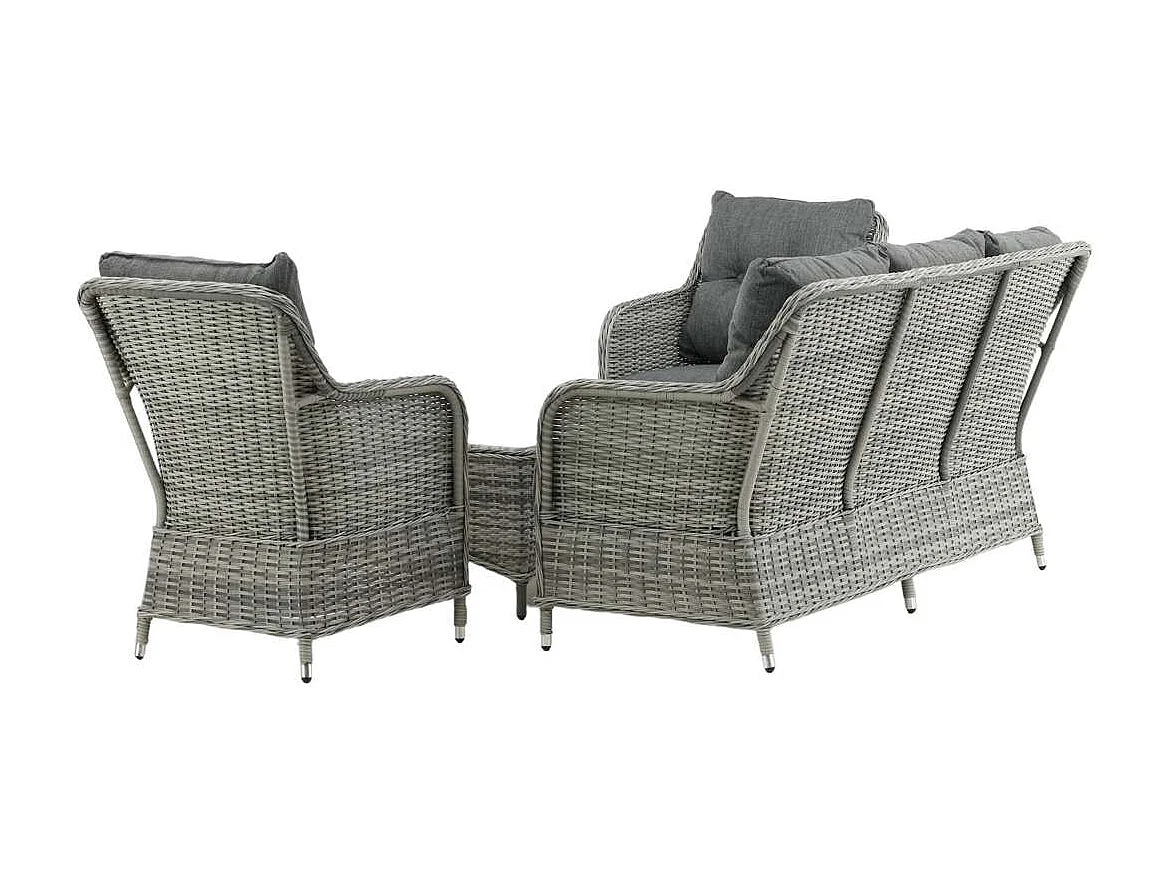 Salon de Jardin "Vikelund" 176cm Gris