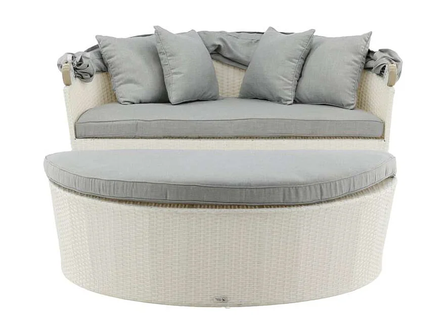 Salon de Jardin "Padova" 153cm Blanc