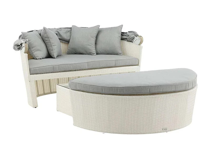 Padova tuinligstoel, ligstoel wit.