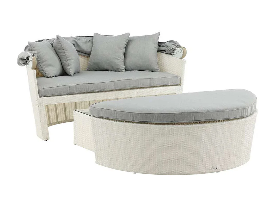 Salon de Jardin "Padova" 153cm Blanc