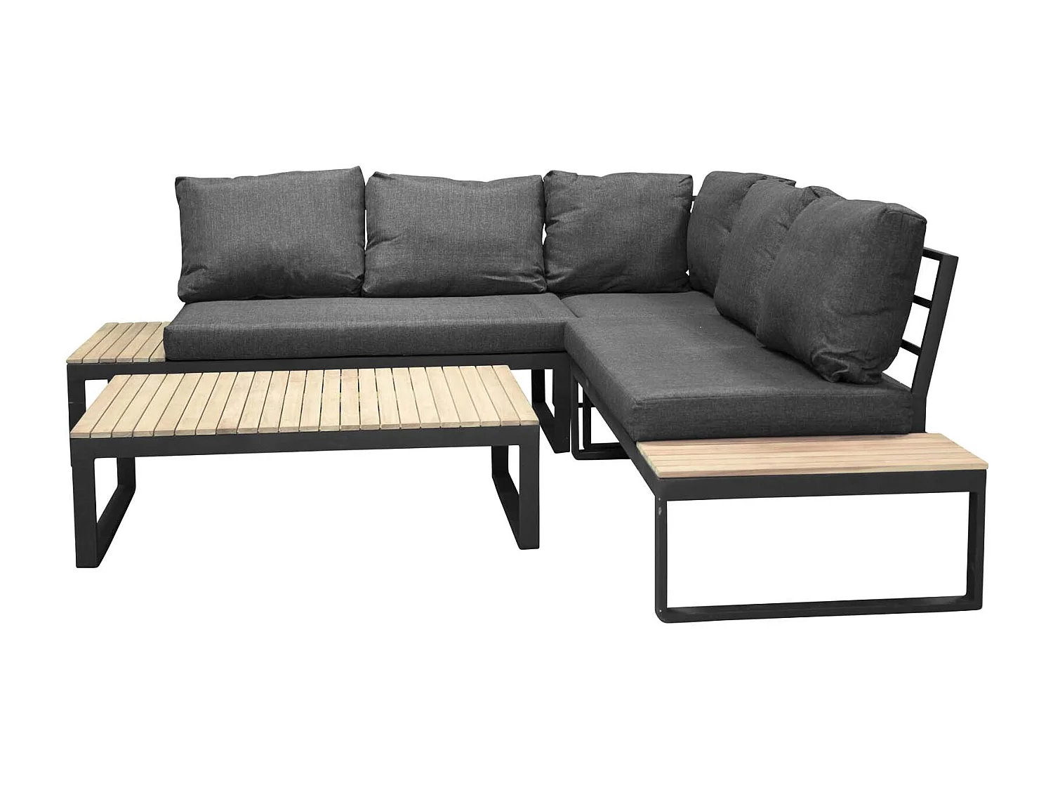 Panama Lounge-Set 2 Teile grau,natur.