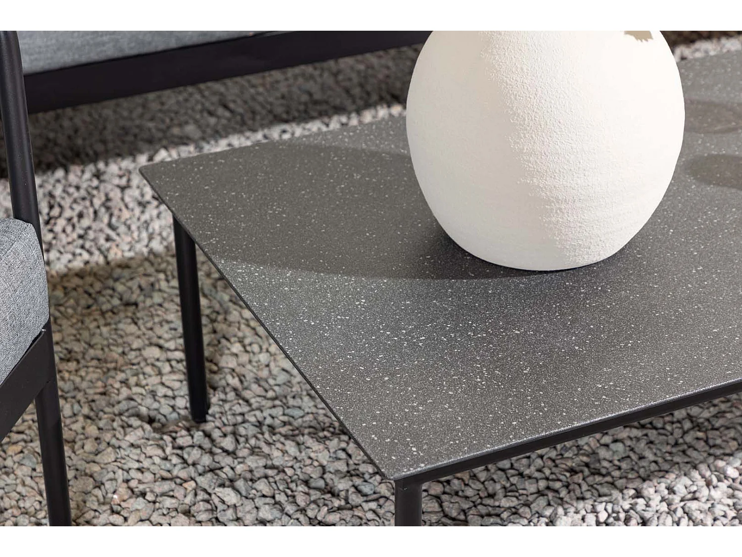 Salon de Jardin 5 Places "Pehnna" 210cm Gris