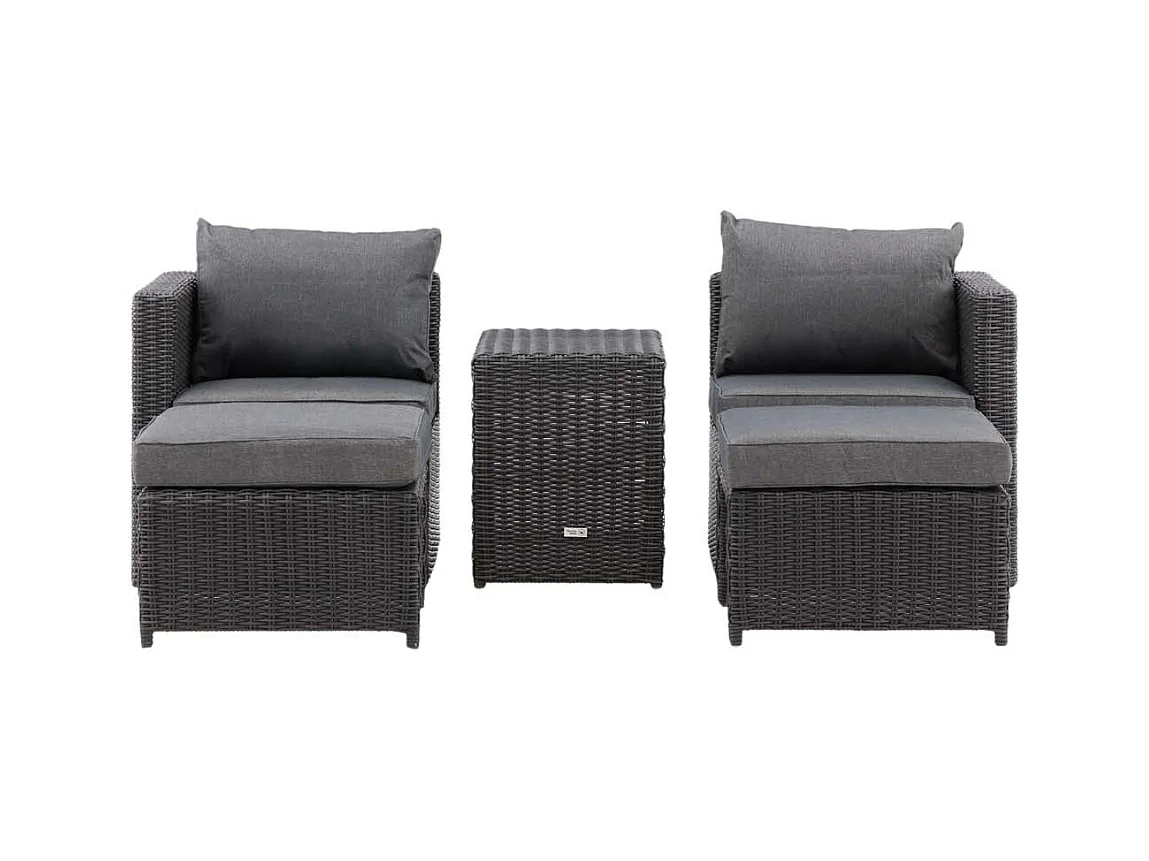 Salon de Jardin "Quad" 66cm Noir