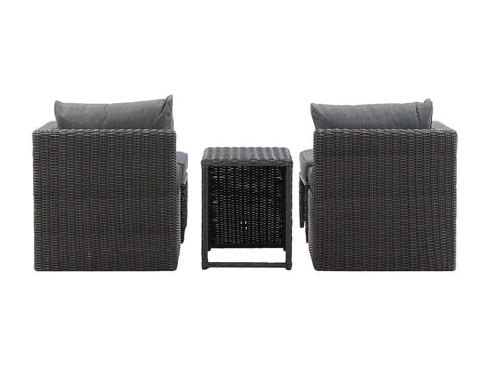 Salon de Jardin "Quad" 66cm Noir