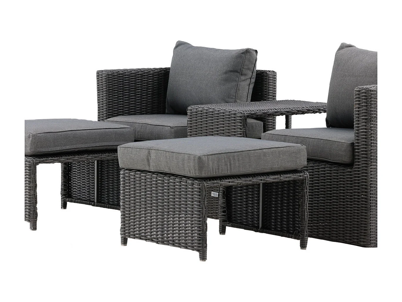 Salon de Jardin "Quad" 66cm Noir