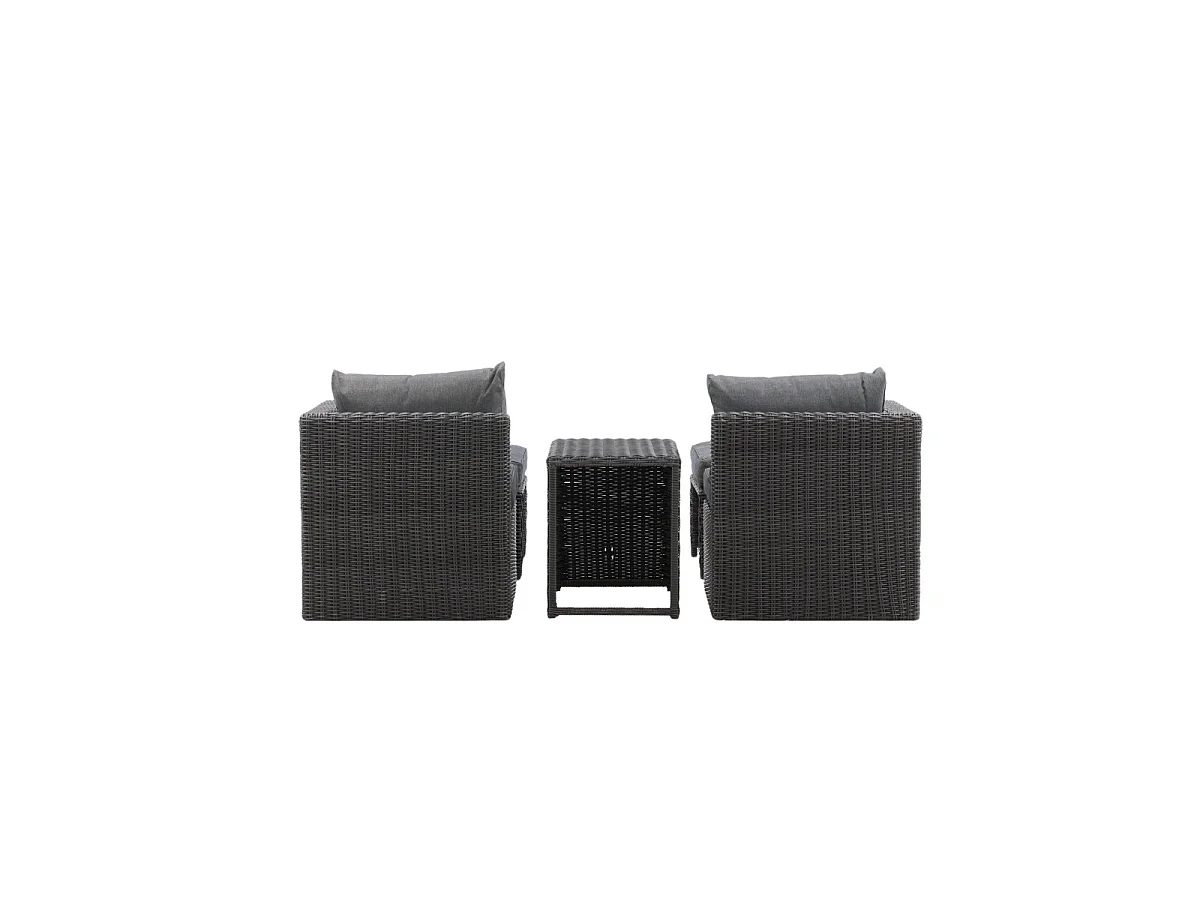 Quad Lounge-Set 5 Teile schwarz.