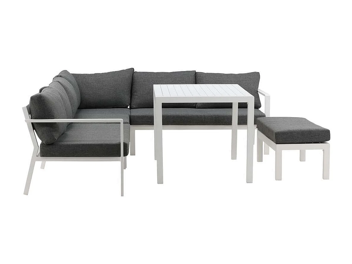 Salon d'Angle de Jardin "Ramos" 294cm Blanc