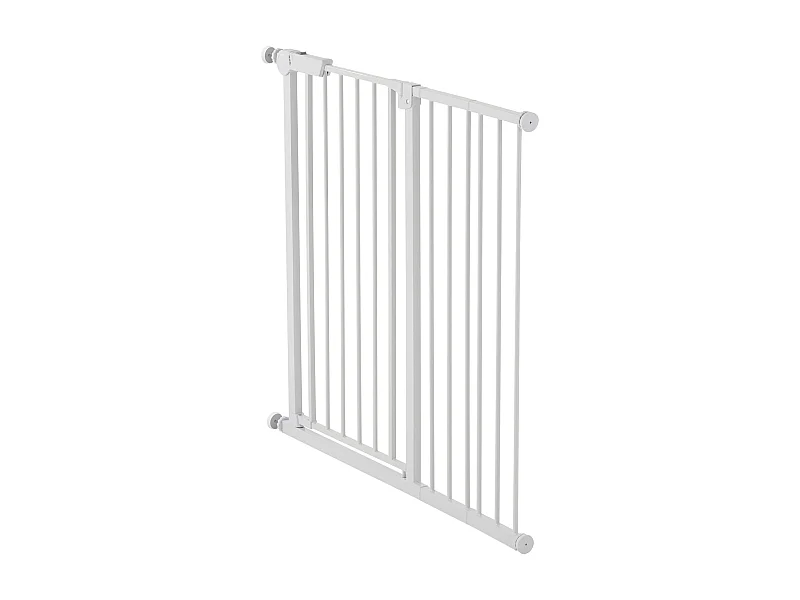 Barrière de Sécurité Animaux, SucceBuy Barrière de Sécurité Extensible pour Chiens LxH 65-101,6x91,4 cm Blanc