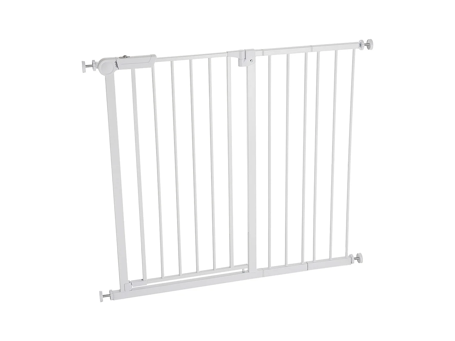 Barrière de Sécurité Animaux, SucceBuy Barrière de Sécurité Extensible pour Chiens LxH 65-101,6x91,4 cm Blanc