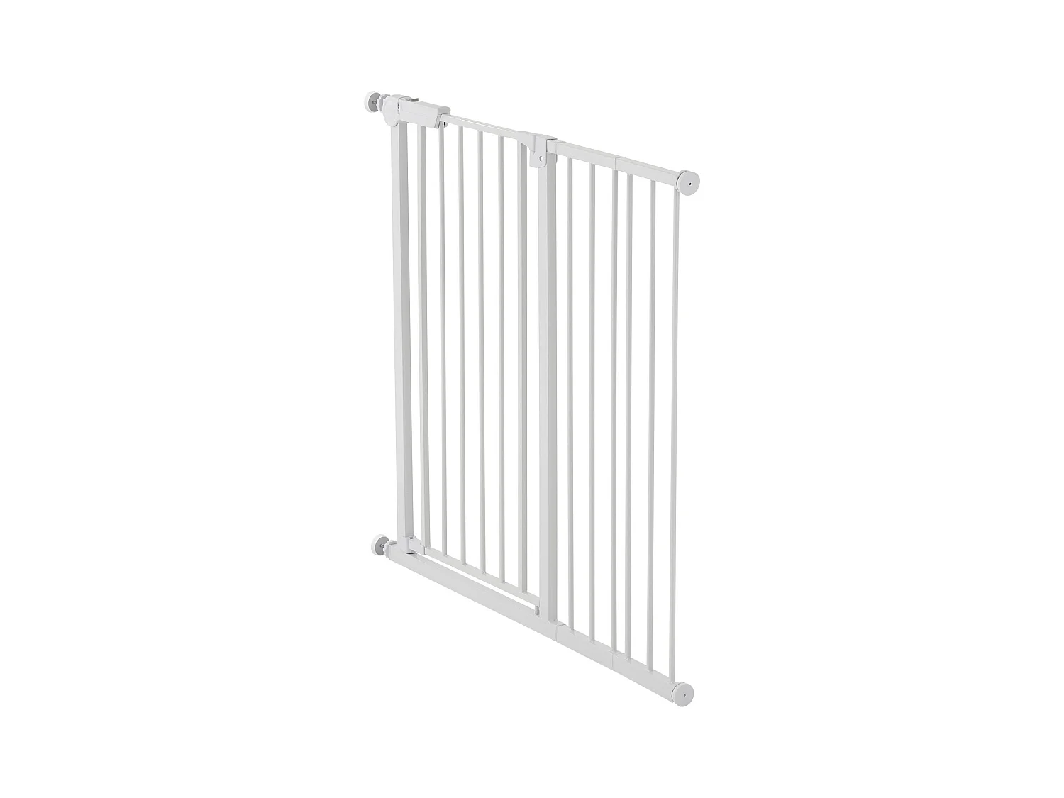 Barrière de Sécurité Animaux, SucceBuy Barrière de Sécurité Extensible pour Chiens LxH 65-101,6x91,4 cm Blanc