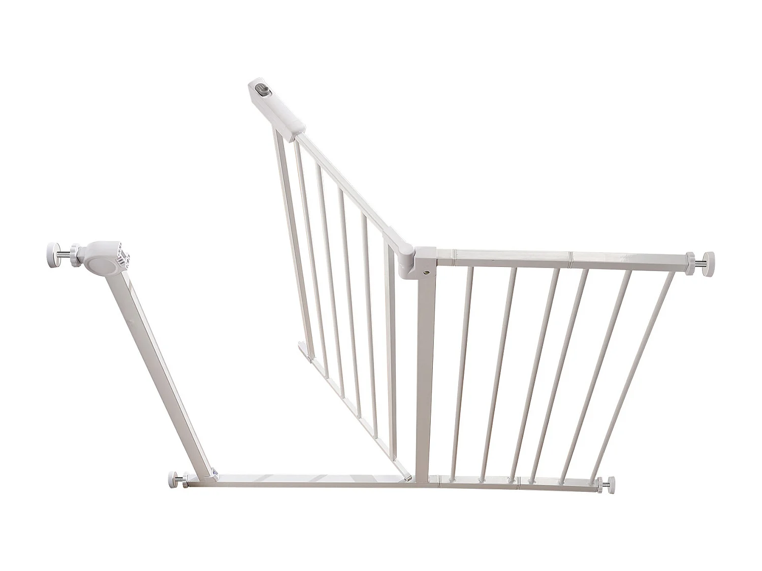 Puerta de Seguridad para Mascotas, SucceBuy Extensible 65 - 101,6 x 91,4 cm Color Blanco