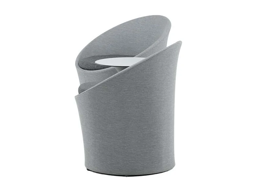 Salon de Jardin Design "Spoga" 73cm Gris & Noir