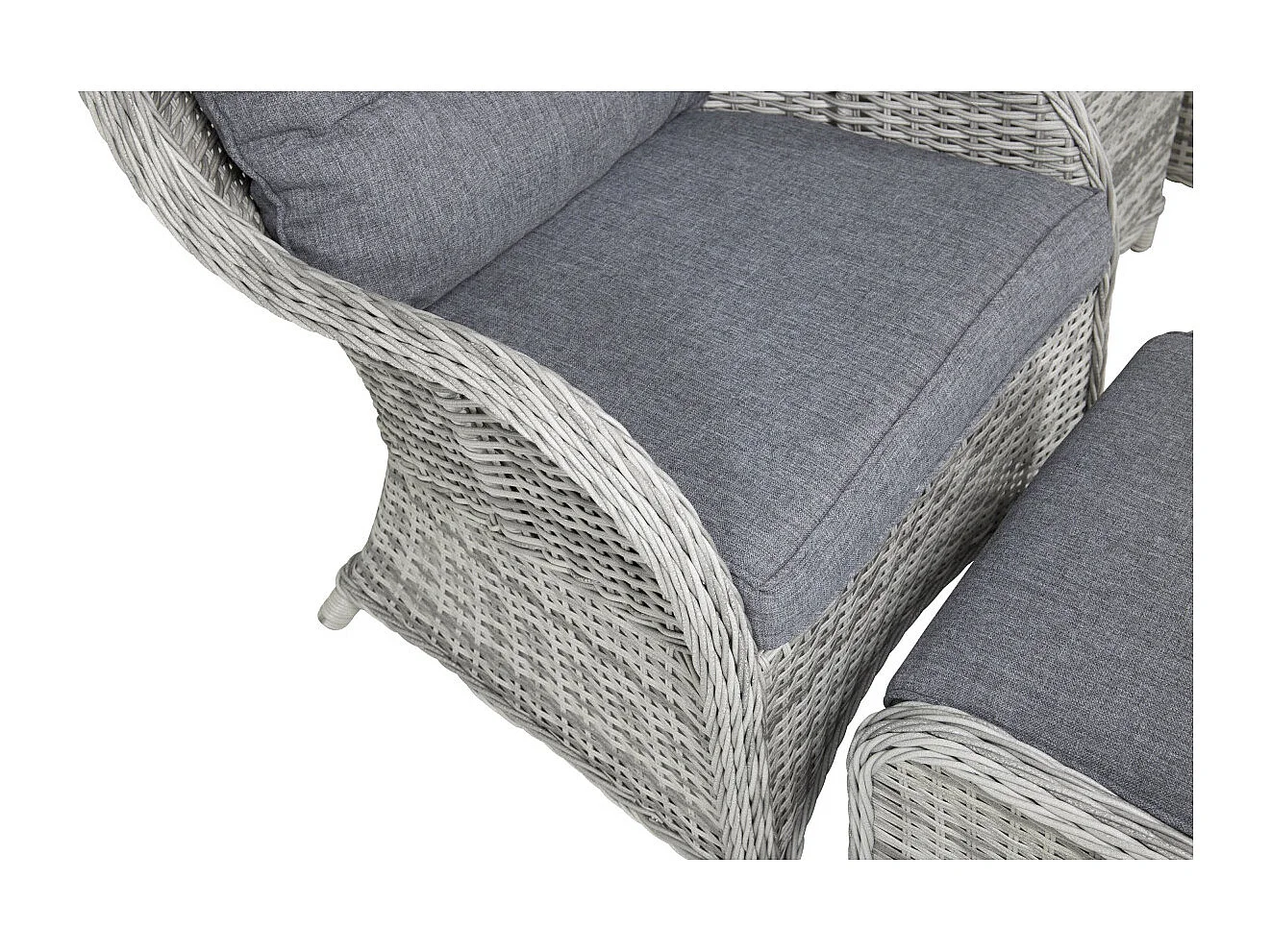 Vikelund tuinmeubelset 5 delen grijs.