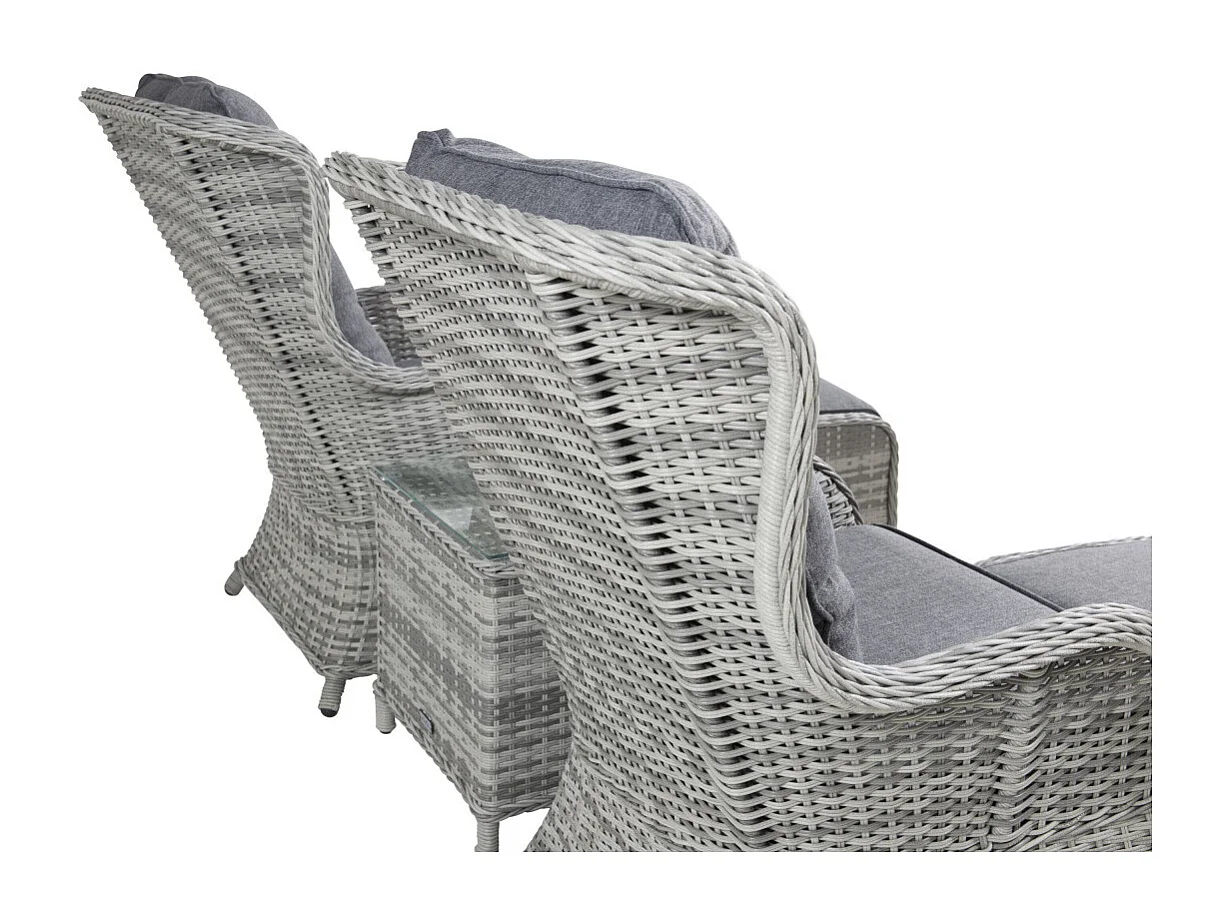 Vikelund tuinmeubelset 5 delen grijs.