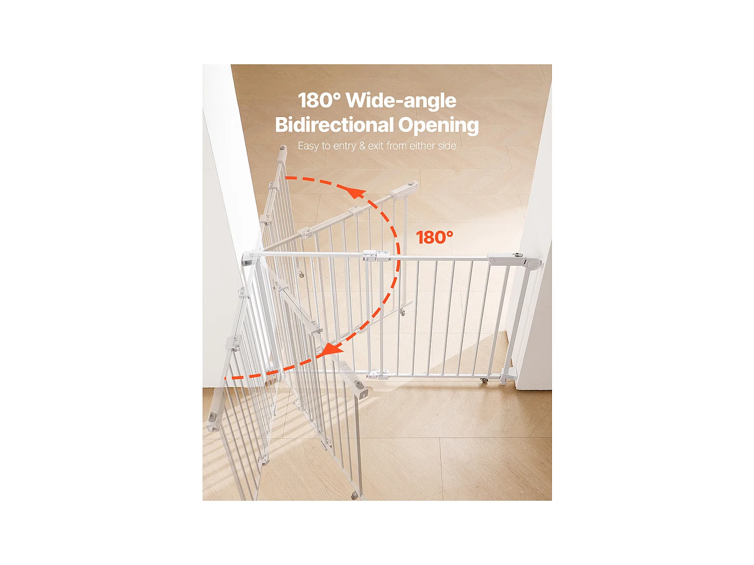 Barrière de Sécurité Animaux, SucceBuy Barrière de Sécurité Extensible pour Animaux 75-109,2 cm Hauteur 71,1 cm Blanc