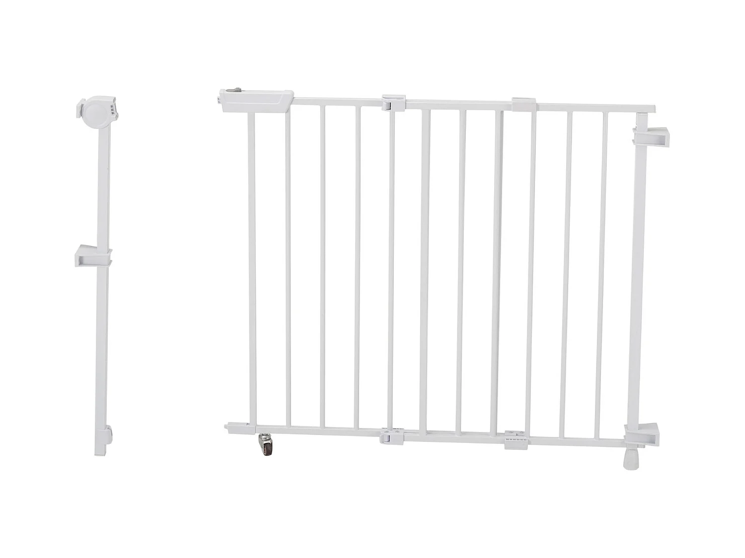 Barrière de Sécurité Animaux, SucceBuy Barrière de Sécurité Extensible pour Animaux 75-109,2 cm Hauteur 71,1 cm Blanc
