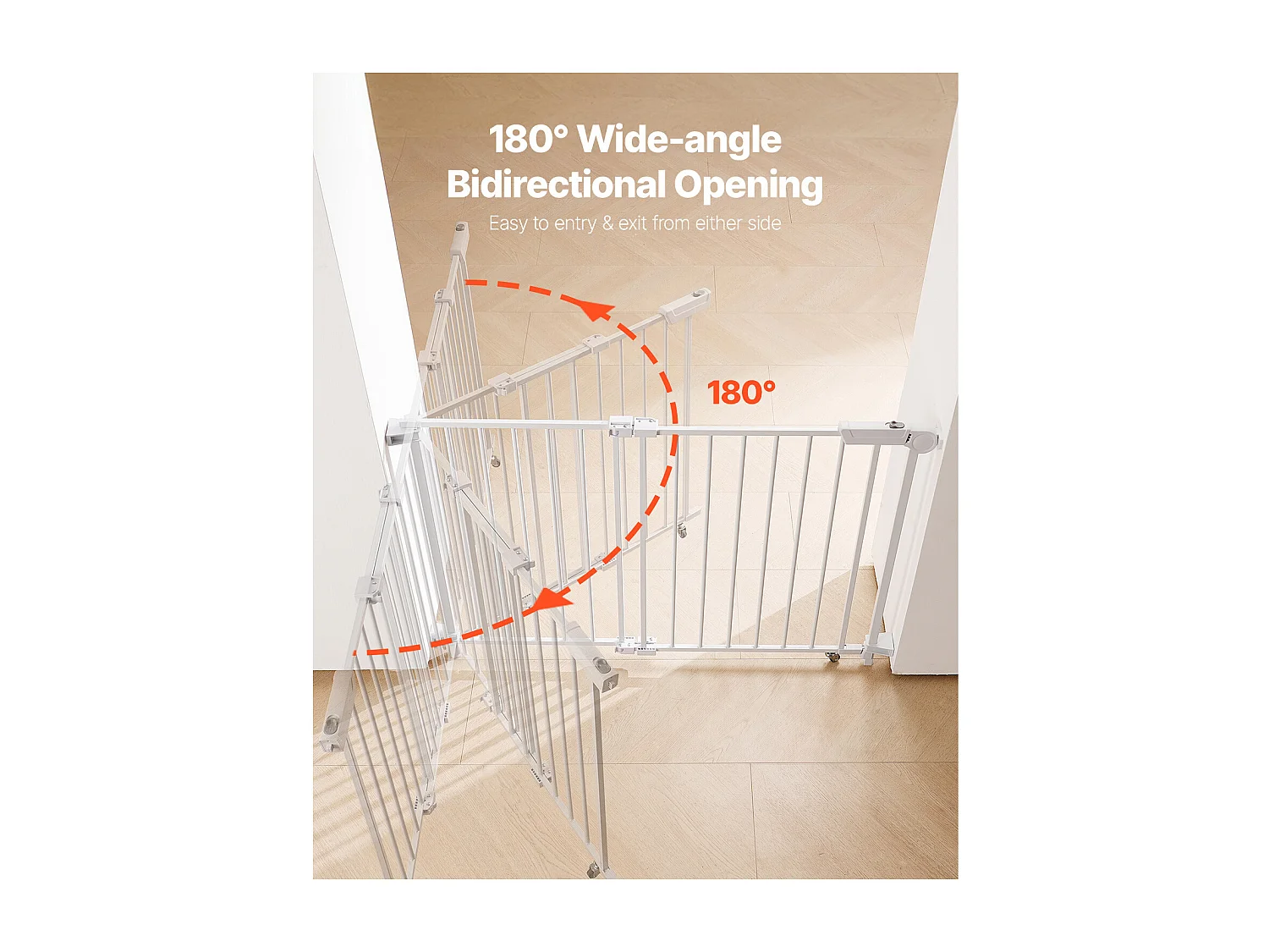 Barrière de Sécurité Animaux, SucceBuy Barrière de Sécurité Extensible pour Animaux 75-109,2 cm Hauteur 71,1 cm Blanc