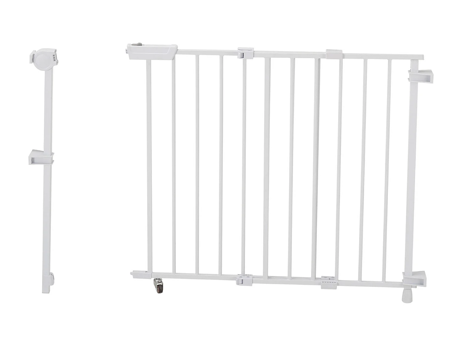 Barrière de Sécurité Animaux, SucceBuy Barrière de Sécurité Extensible pour Animaux 75-109,2 cm Hauteur 71,1 cm Blanc