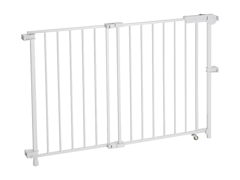 Barrière de Sécurité Animaux, SucceBuy Barrière de Sécurité Extensible pour Animaux 75-109,2 cm Hauteur 71,1 cm Blanc