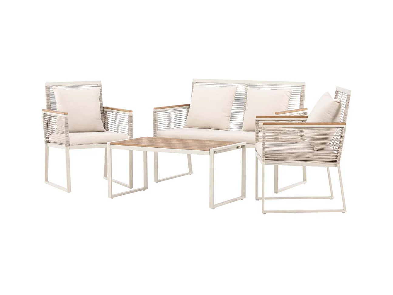 Dallas ensemble de salon 4 parties beige.