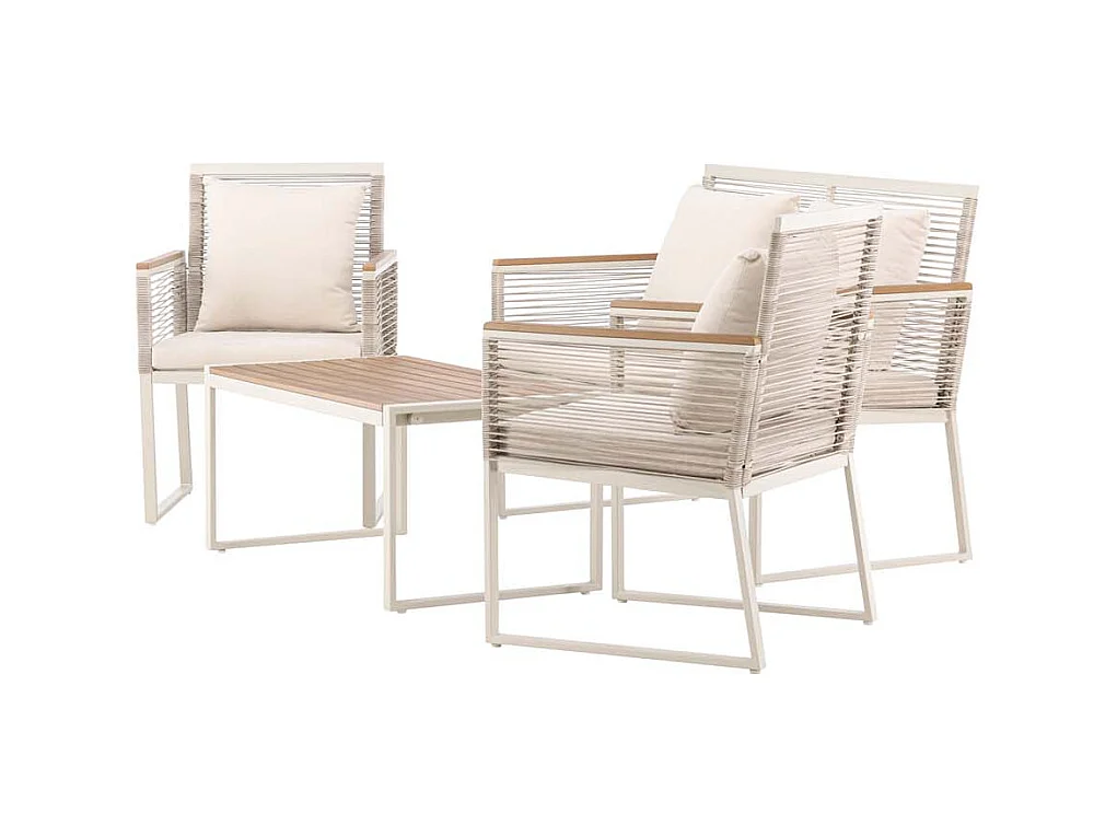 Dallas loungeset 4 delen beige.