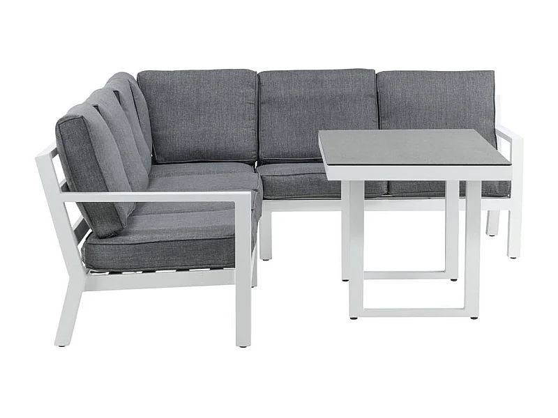 Barcelona loungeset 2 delen grijs,wit.