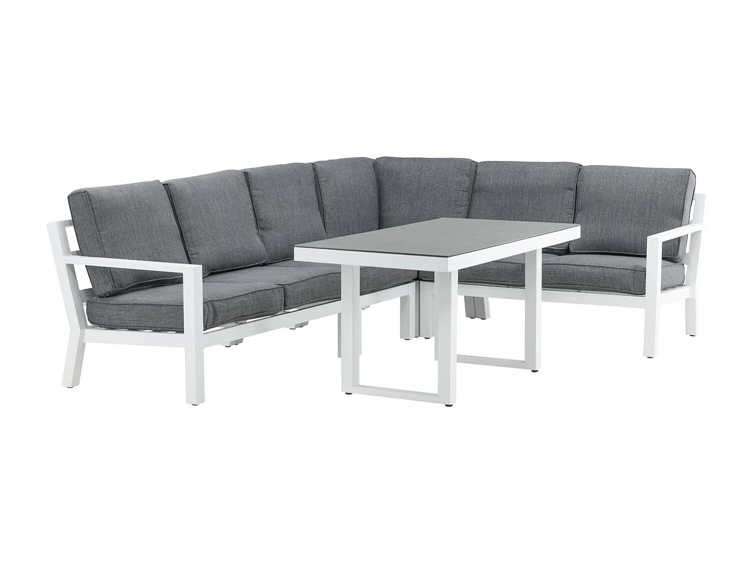 Barcelona loungeset 2 delen grijs,wit.