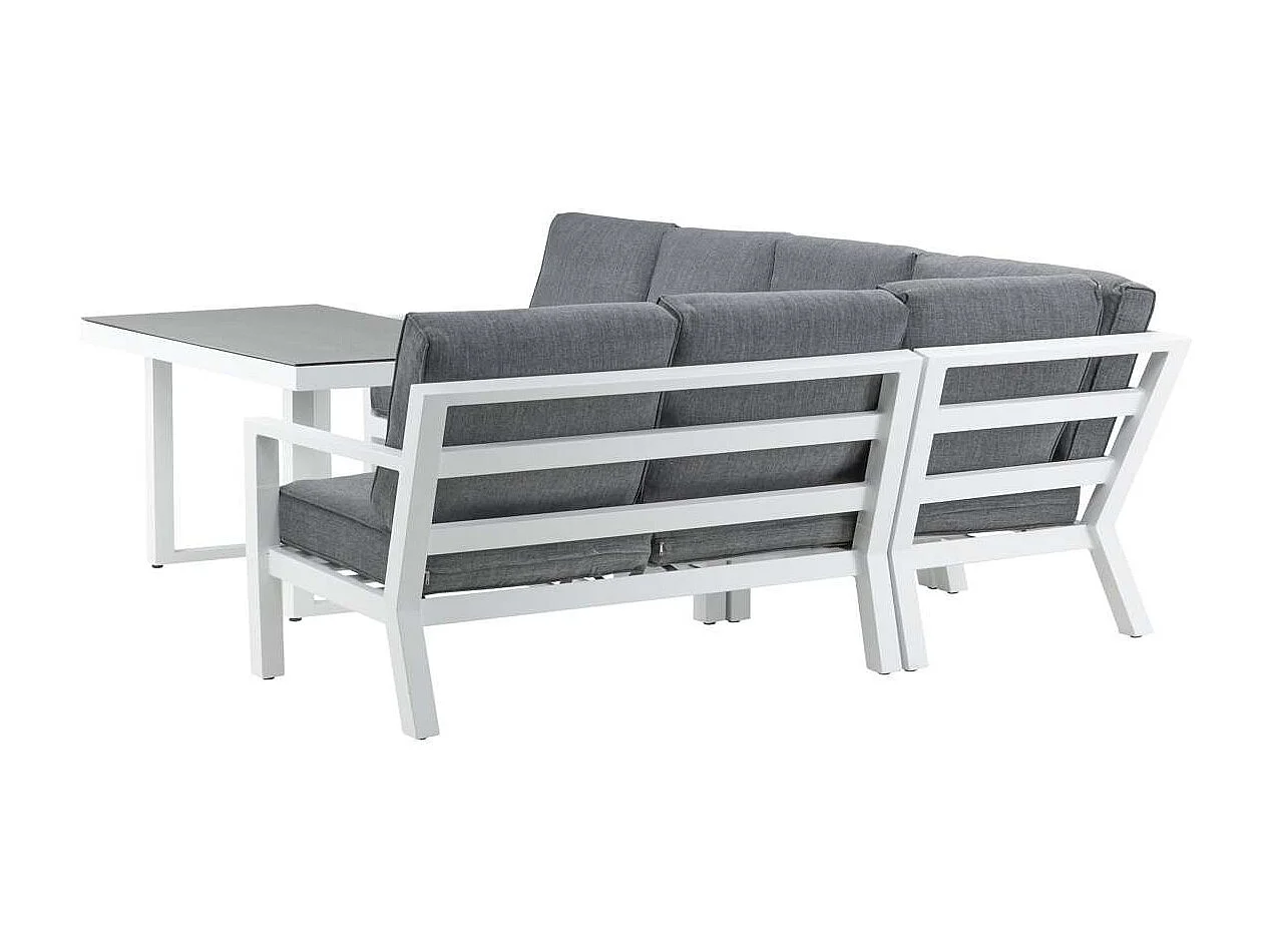 Barcelona loungeset 2 delen grijs,wit.