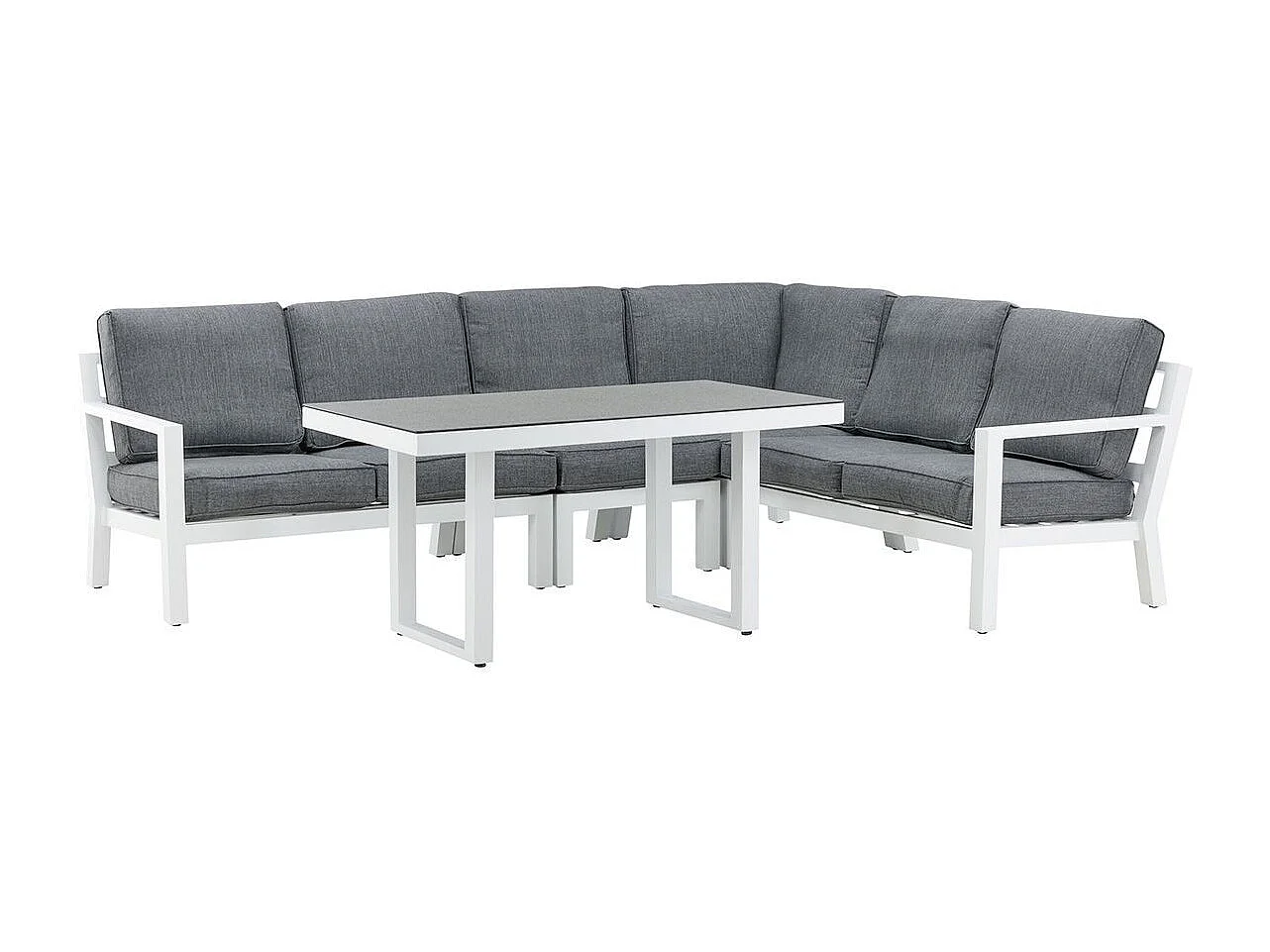 Salon d'Angle de Jardin "Barcelona" 279cm Blanc