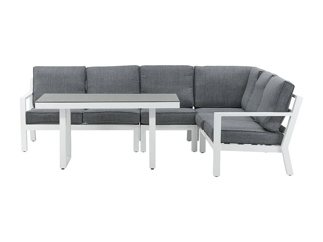 Salon d'Angle de Jardin "Barcelona" 279cm Blanc