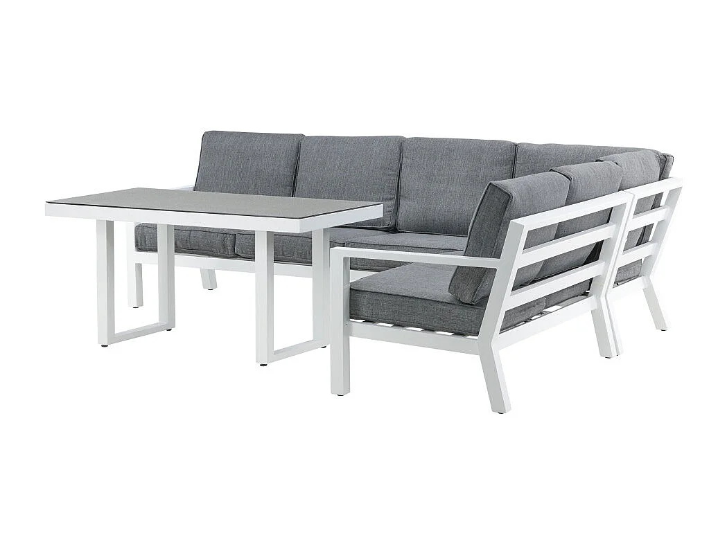 Salon d'Angle de Jardin "Barcelona" 279cm Blanc