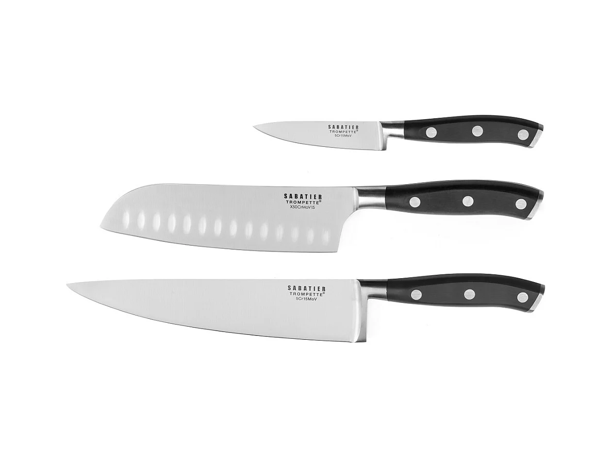 Vulcano - Ensemble 3 couteaux de cuisine