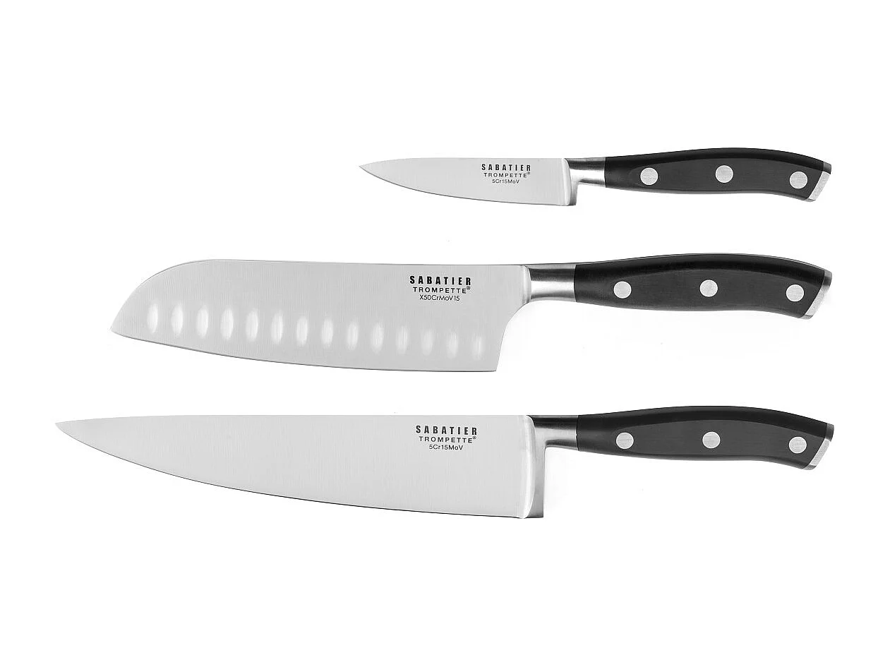 Vulcano - Ensemble 3 couteaux de cuisine
