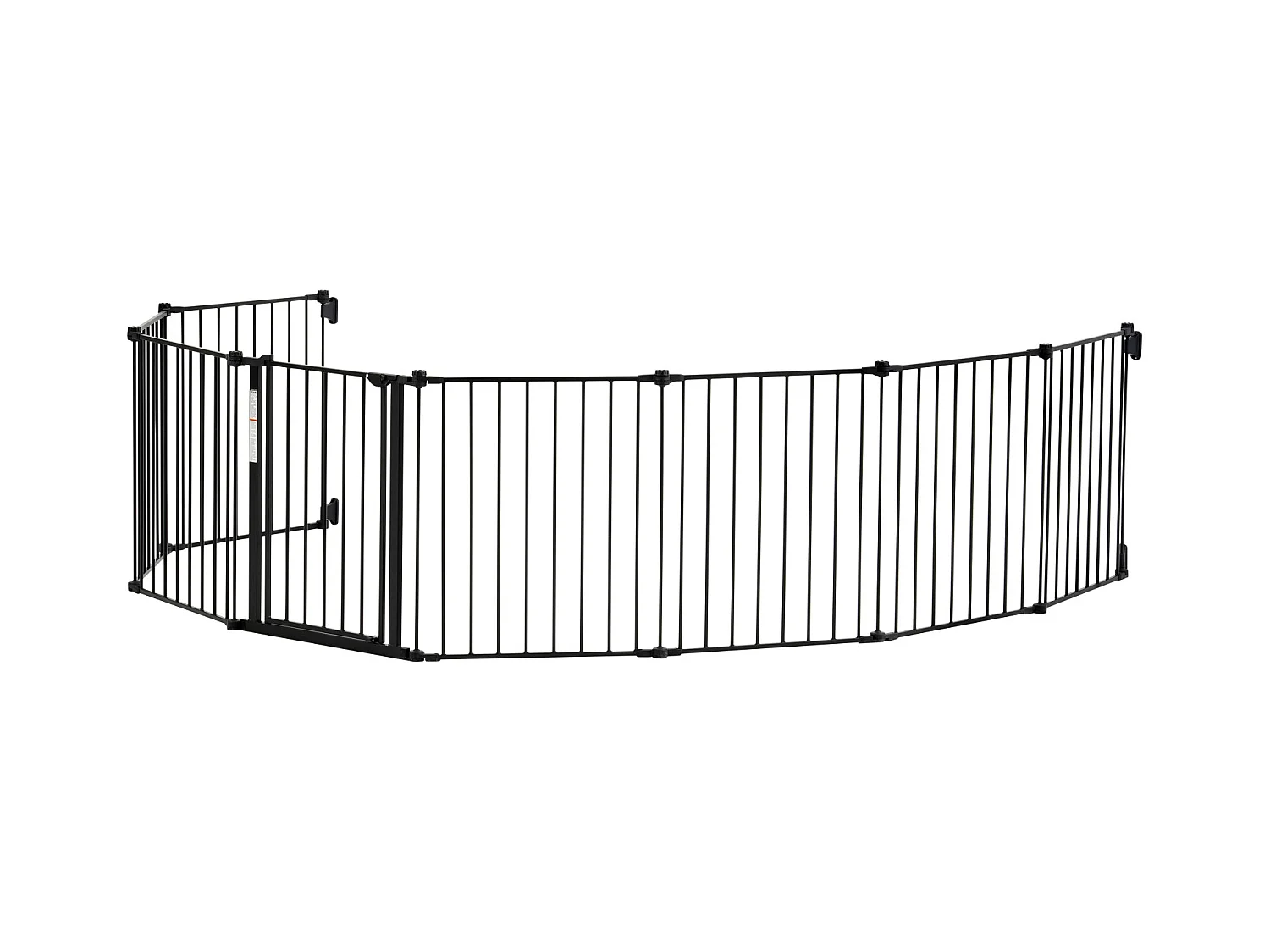 Veiligheidspoort voor Huisdieren, SucceBuy Veiligheidspoort voor Honden 487,7 x 71,1 cm Opvouwbaar 8 Panelen Zwart