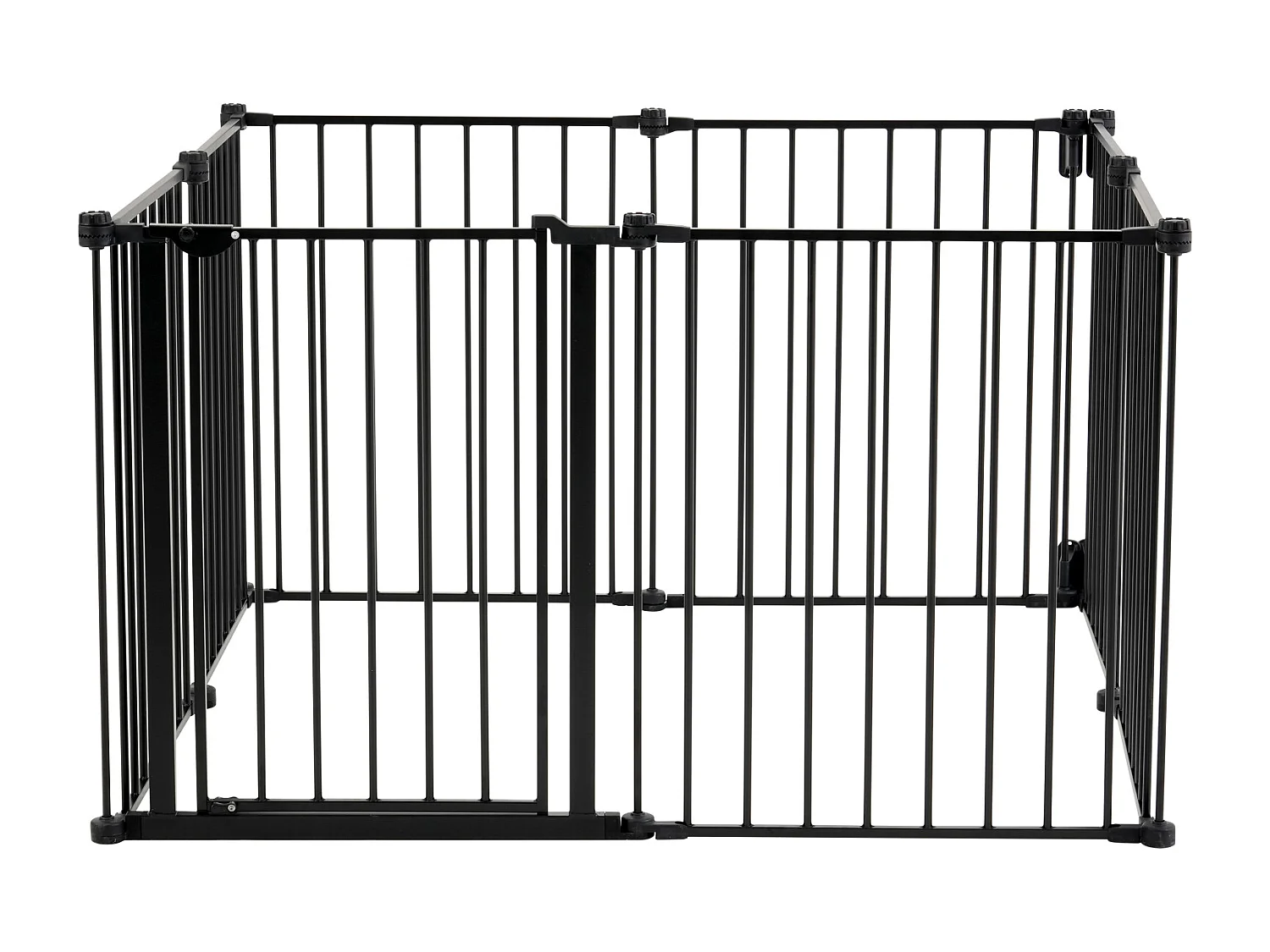 Barrière de Sécurité Animaux, SucceBuy Barrière de Sécurité pour Chien 487,7 x 71,1 cm Pliable 8 Panneaux Noir