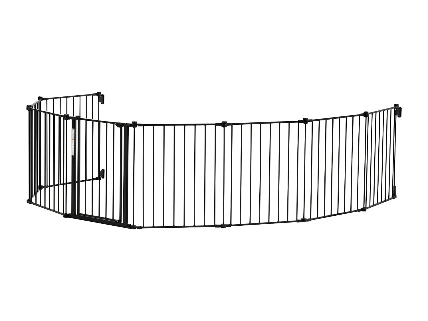 Barrière de Sécurité Animaux, SucceBuy Barrière de Sécurité pour Chien 487,7 x 71,1 cm Pliable 8 Panneaux Noir