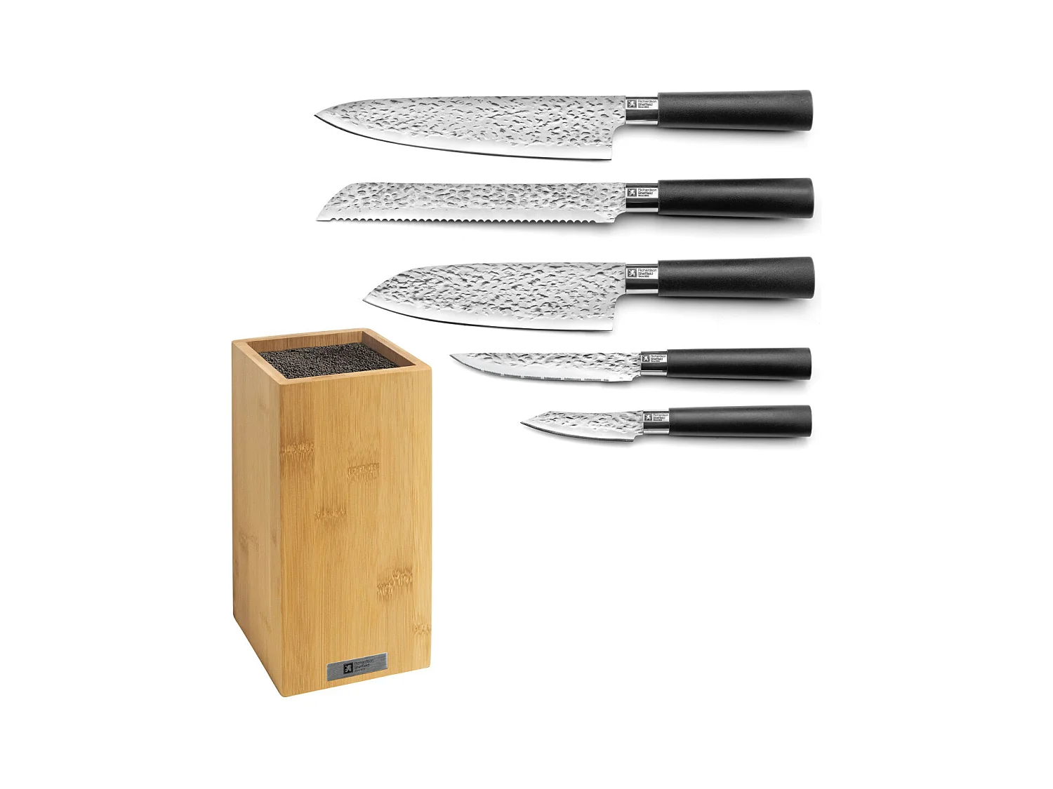 Katana - Bloc spaghettis bambou avec 5 couteaux de cuisine