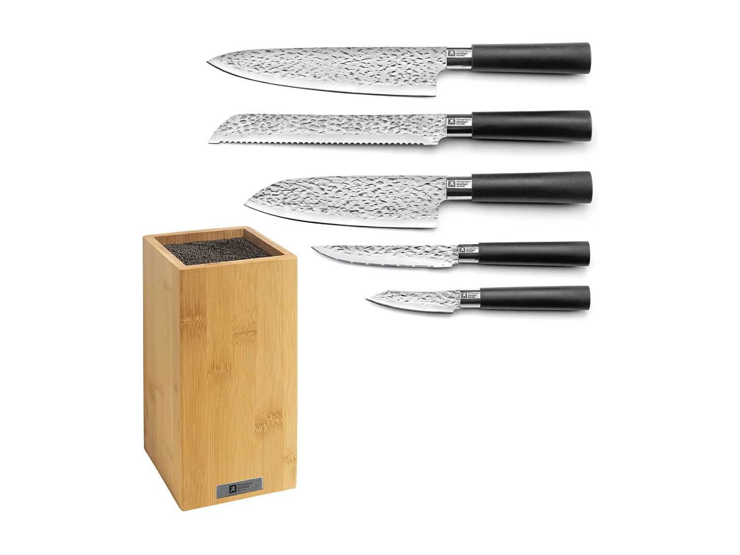 Katana - Bloc spaghettis bambou avec 5 couteaux de cuisine