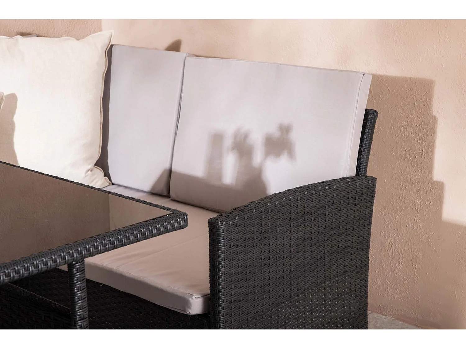 Knock loungeset 4 delen zwart.