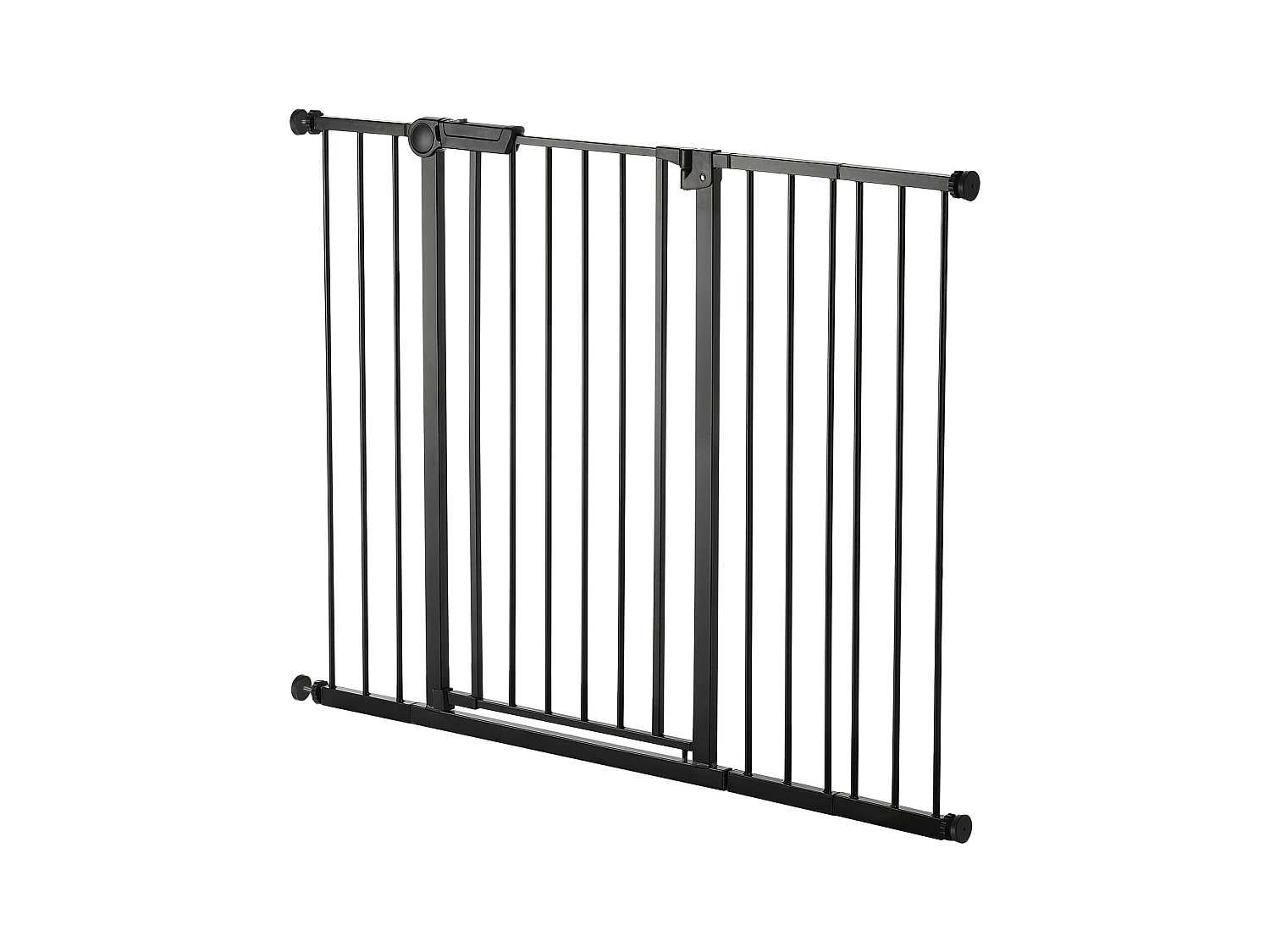 Haustier-Sicherheitstor, SucceBuy Erweiterbares Hunde-Sicherheitstor BxH 65-121,9x91,4 cm Schwarz