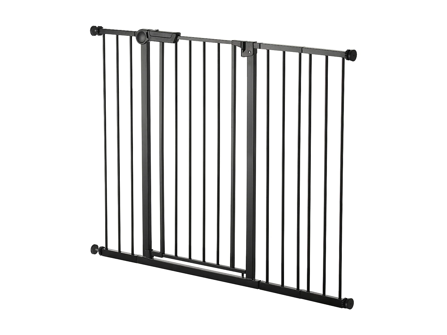 Barrière de Sécurité Animaux, SucceBuy Barrière de Sécurité Extensible pour Chien LxH 65-121,9x91,4 cm Noir