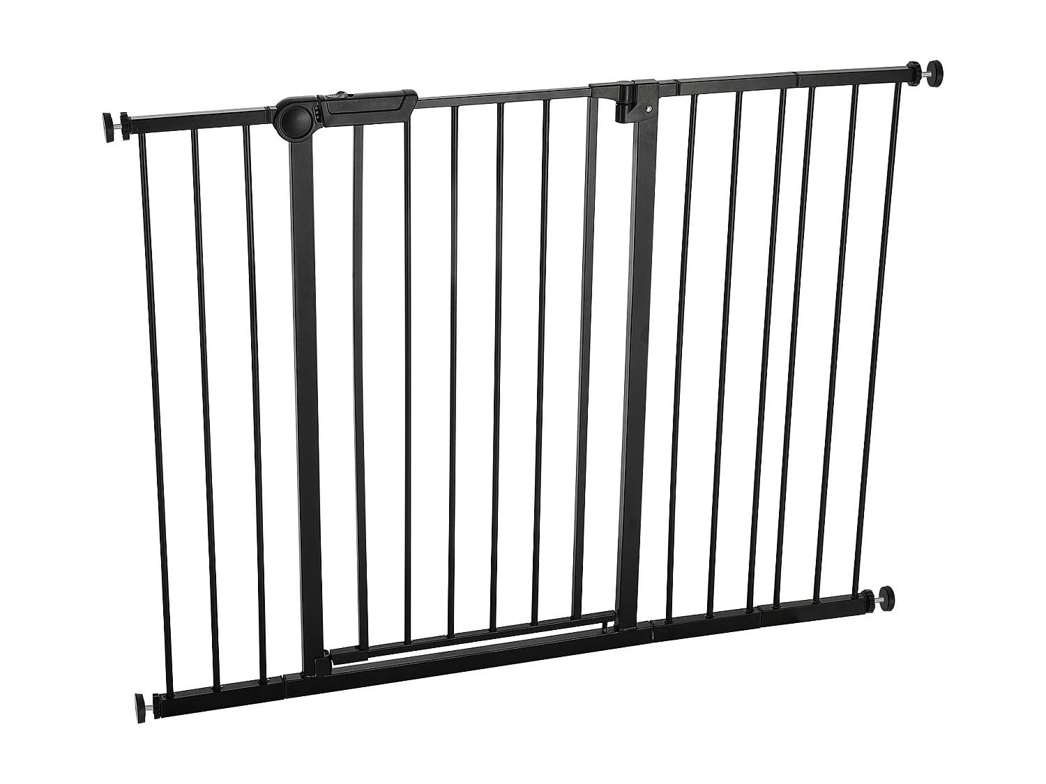 Barrière de Sécurité Animaux, SucceBuy Barrière de Sécurité Extensible pour Chien LxH 65-121,9x91,4 cm Noir