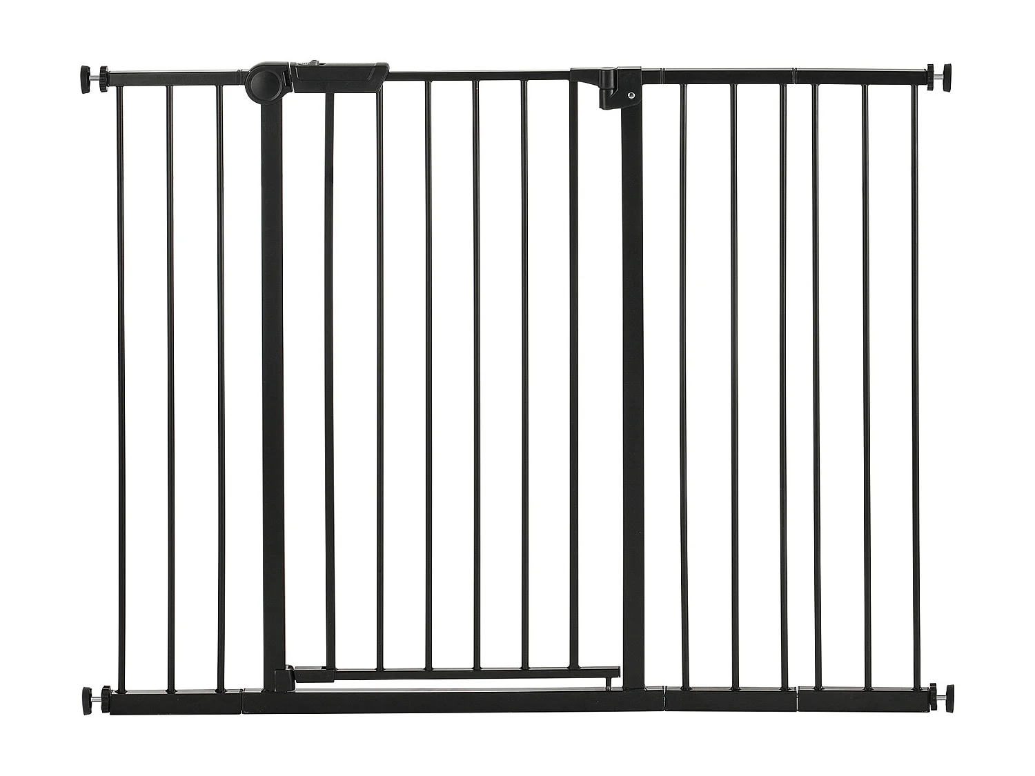 Barrière de Sécurité Animaux, SucceBuy Barrière de Sécurité Extensible pour Chien LxH 65-121,9x91,4 cm Noir