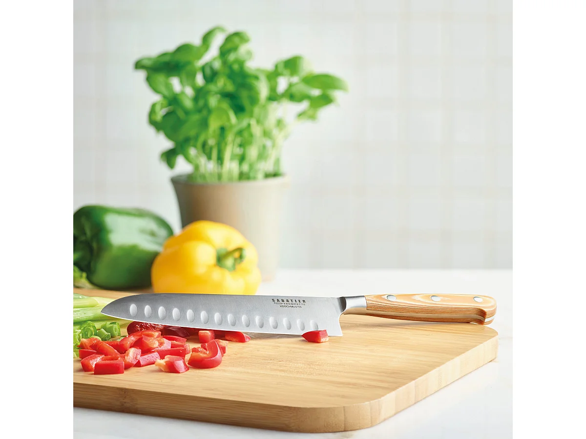 Essentiel - Bloc bambou de 5 couteaux de cuisine