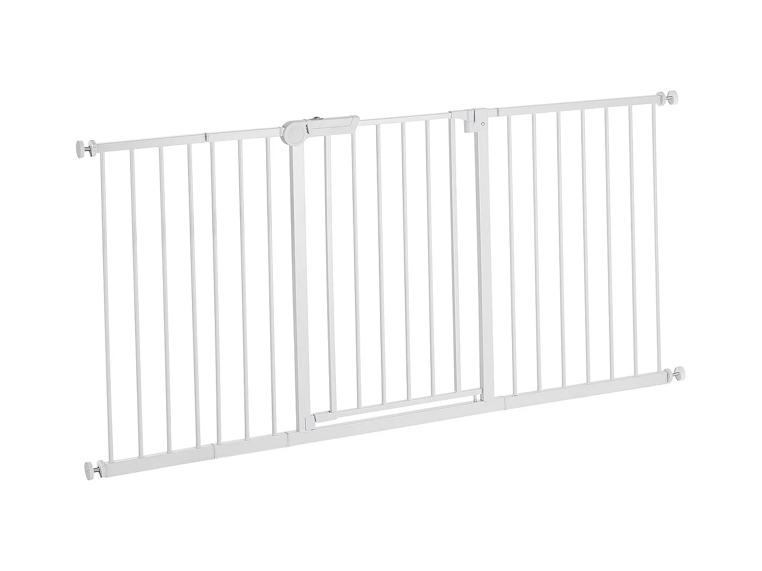 Barrière de Sécurité Animaux, SucceBuy Barrière de Sécurité Extensible pour Chiens LxH 154-161x76,2 cm Blanc