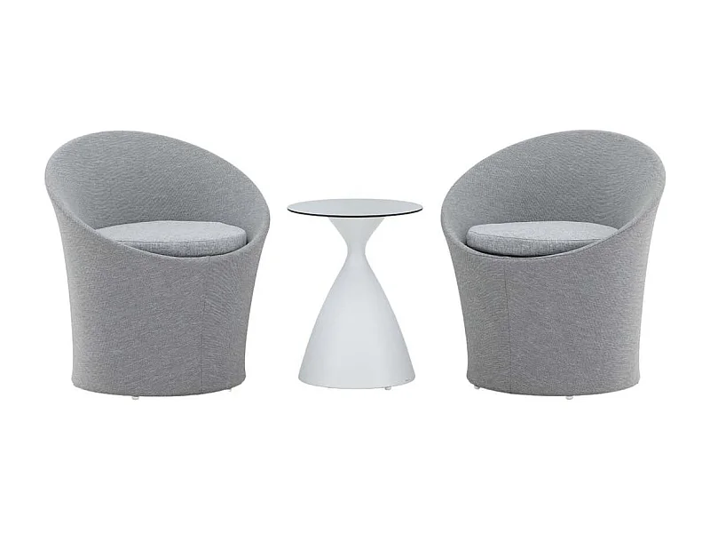 Spoga loungemeubel setjes 3 delen wit,grijs.