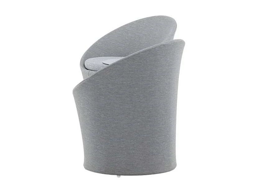 Salon de Jardin Design "Spoga" 73cm Gris & Blanc