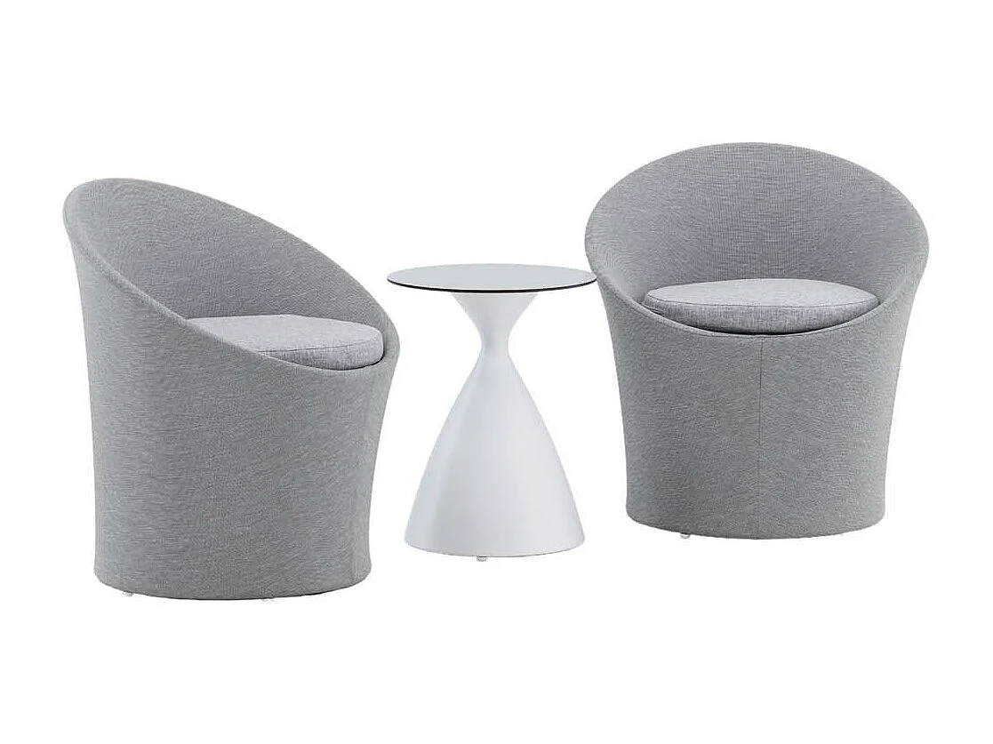 Spoga loungemeubel setjes 3 delen wit,grijs.