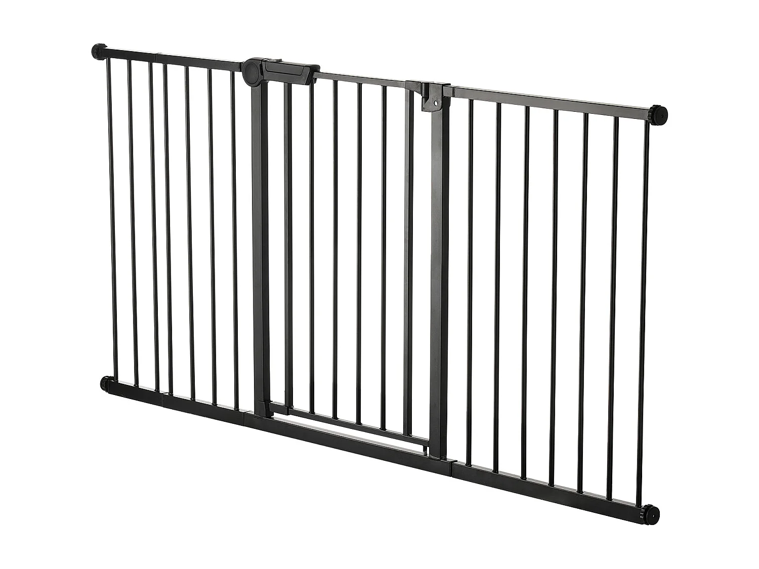 Portão de Segurança para Animais de Estimação, SucceBuy Portão de Segurança Expansível para Cães 154-161 x 76,2 cm Preto