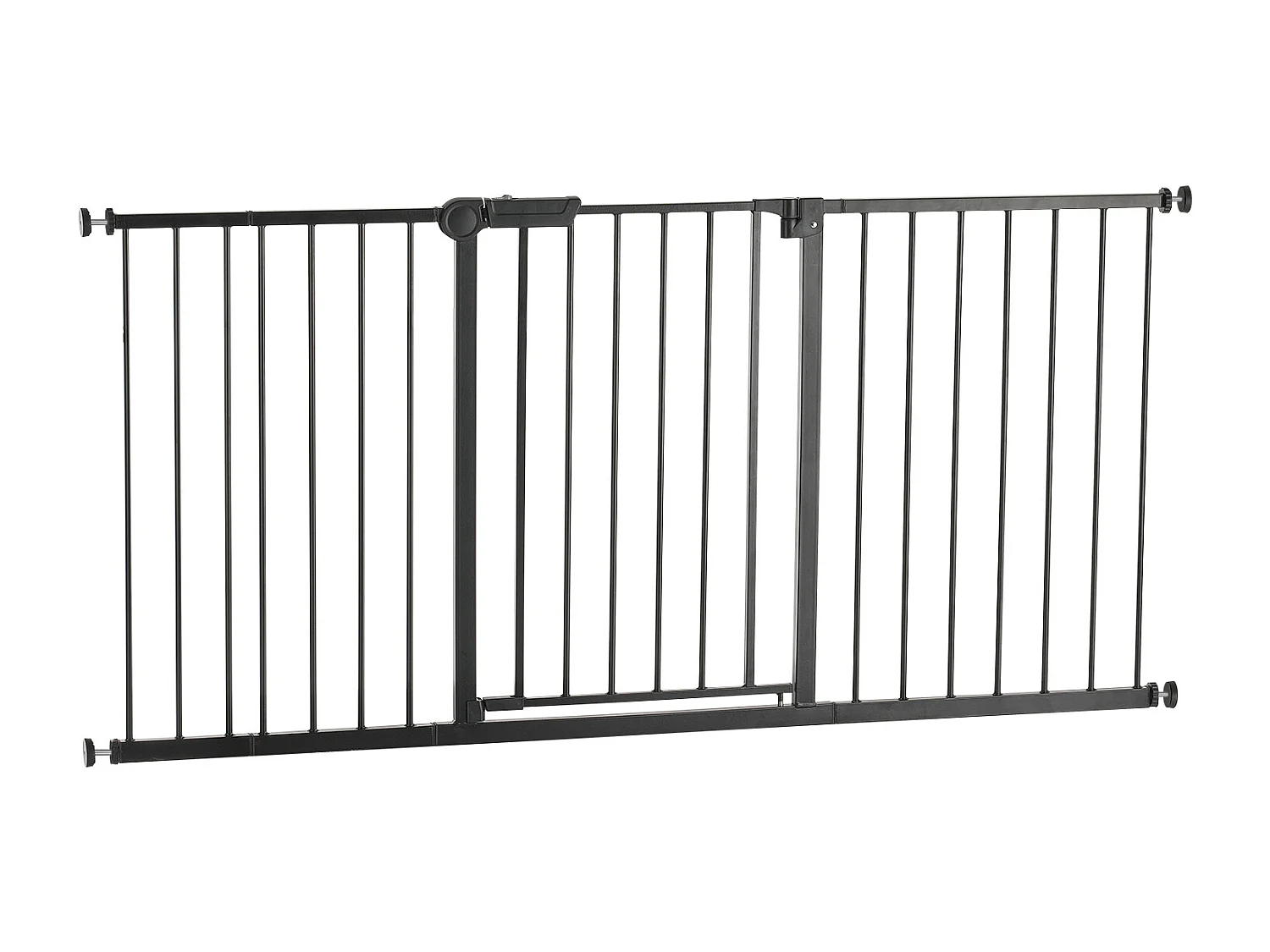 Portão de Segurança para Animais de Estimação, SucceBuy Portão de Segurança Expansível para Cães 154-161 x 76,2 cm Preto